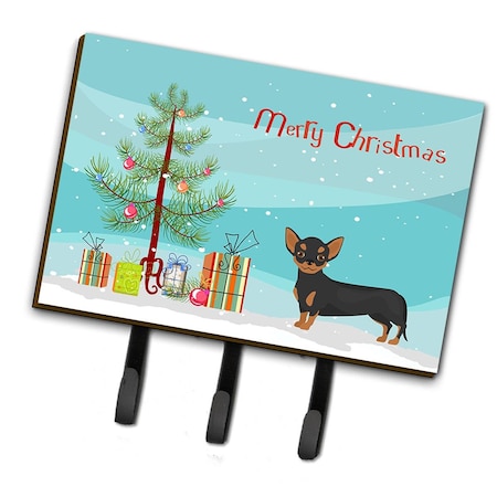 Carolines Treasures Black & Tan Chiweenie Christmas Tree Leash or Key Holder CK3816TH68